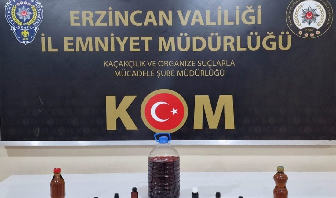 Erzincan’da Sahte Alkol Üretimi